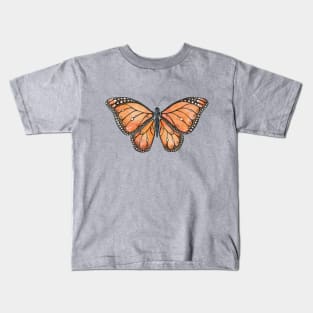 Watercolor Monarch Butterfly Kids T-Shirt